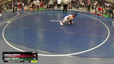 45 lbs Cons. Semi - Oaken Lorance, Sanderson Wrestling Academy vs Morgan Merkley, Uintah Wrestling