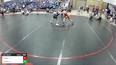 12U Boys - 108 lbs Cons. Round 1 - Brecken Grav, Legends Of Gold vs Emmit Seip, Warrior Regional Training Center