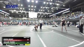 130 lbs Quarterfinal - Michael Olson, Hoisington Jr Cardinals vs Jaxon Henry, Ogden`s Outlaws Wrestling Club