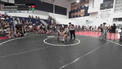 100 lbs Round 5 - Kayla Cheung, Northwood Grapplers vs Olivia Davalos, Threshold Wrestling Club