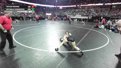 114 lbs Semis - Taylor Whiting, Lena vs Iszybelle Sonnentag, Cadott