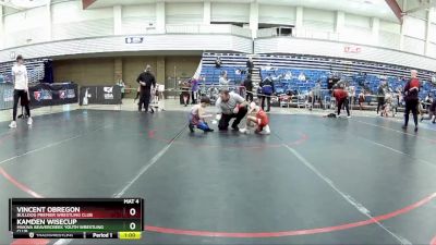 53 lbs Champ. Round 2 - Vincent Obregon, Bulldog Premier Wrestling Club vs Kamden Wisecup, MVKWA Beavercreek Youth Wrestling Club