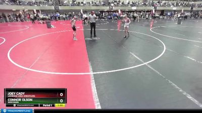 91 lbs Quarterfinal - Joey Cady, LaCrosse Area Wrestlers vs Connor Olson, Wisconsin