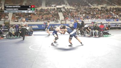128-D3 Semifinal - Jayden Espinoza, Yuma High School vs Kannon Smith, Snowflake High School