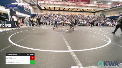 90 lbs Quarterfinal - Abel Vigil, Team Nomad vs Joel Ramirez, Hennessey Takedown Club