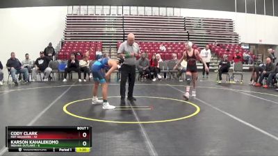 100 lbs Quarterfinals (8 Team) - Cody Clark, Mat Assassins vs Karson Kahalekomo, Indiana Outlaws