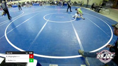 80 lbs Round Of 16 - Baylin Wigington, Blaine County Grapplers vs Jack Kuhn, Team Conquer Wrestling