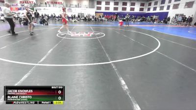 165 lbs Cons. Round 2 - Blaine Christo, Morningside (Iowa) vs Jacob Knowles, Friends University