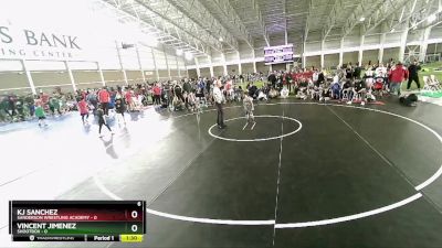 45 lbs Quarters & Wb (16 Team) - KJ Sanchez, Sanderson Wrestling Academy vs Vincent Jimenez, Shootbox