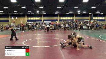 Match - Lucas Eviston, THOROBRED WRESTLING CLUB vs Nathan Lam, Poway High School