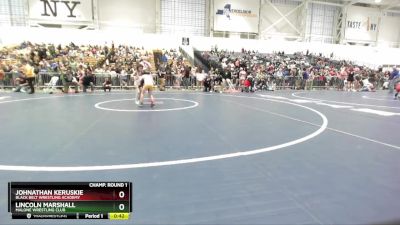 47 lbs Champ. Round 1 - Johnathan Keruskie, Black Belt Wrestling Academy vs Lincoln Marshall, Malone Wrestling Club