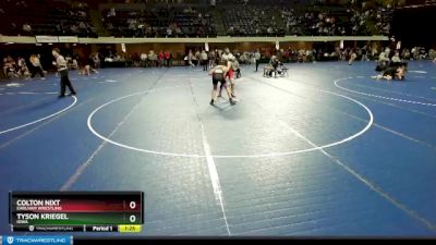 160 lbs Quarterfinal - Tyson Kriegel, Iowa vs Colton Nixt, Earlham Wrestling