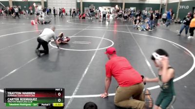 52 lbs Cons. Round 3 - Carter Rodriguez, Shelton Wrestling Club vs Trayton Warren, Superior Youth Wrestling