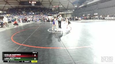 Girls 3A/4A 105 Cons. Round 4 - Nyellie Martinez, Moses Lake (Girls) vs Lana Britt-Chum, Puyallup (Girls)