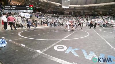110 lbs Quarterfinal - Delaney Davis, Marlow Outlaws vs LEGACY DUNN, KIPP TULSA