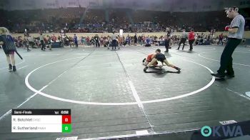 75 lbs Semifinal - Reid Botchlet, Choctaw Ironman Youth Wrestling vs Rhyder Sutherland, Pawhuska Elks Takedown