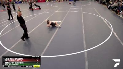 43-46 lbs Cons. Round 3 - Benjamin Swanson, Scott West Panthers vs Leighton Drahota, Flat Earth Wrestling Club