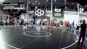56-62 lbs Cons. Semis - Elliott Von Der Porten, Knights Wrestling Club vs Zayden Cromer, Sabertooth Wrestling Club