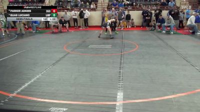 100_B lbs Semifinal - Parker Adkins, Saegertown vs Elias Luciano, Lampeter-Strasburg