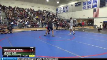 220 lbs Champ. Round 1 - Joaquin Klein, Charter Oak Youth Wrestling vs Christopher Barbosa, Redondo Beach High School Wres
