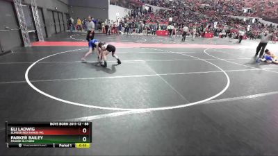 88 lbs Cons. Round 3 - Eli Ladwig, Slinger Red Rhinos WC vs Parker Bailey, Prairie Du Chien