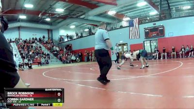 215 lbs Quarters & Wb (16 Team) - Corbin Gardner, East Side vs Brock Robinson, Rensselaer Central