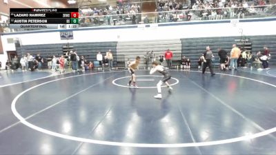 77 lbs Quarterfinal - Austin Peterson, Declo Stingers vs Lazaro Ramirez, 208 Badgers Wrestling Club