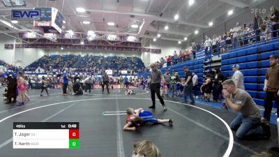 49 lbs Consi Of 16 #2 - Toby Jager, Carl Albert vs Tripp Kerth, Weatherford Youth Wrestling