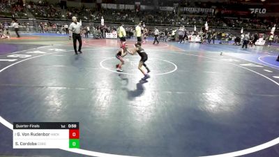 55 lbs Quarterfinal - Gianna Von Rudenborg, Hackensack vs Sophia Cordoba, Cordoba Trained