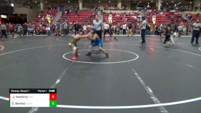 100 lbs Champ. Round 1 - Joseph Hawkins, Wichita Blue Knights vs Gavriel Benitez, Garden City Wrestling Club