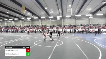 138 lbs 3rd Place - Uriah Martinez, Alamosa vs Gavyn Mccasland, Basement Brawlers