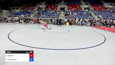 132 lbs Rnd Of 128 - Kieran Beach, MI vs Caden Yanarella, PA