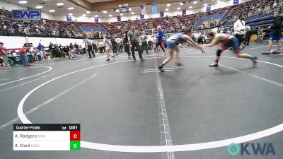 96 lbs Quarterfinal - Ayden Rodgers, Standfast OKC vs Alana Clark, Choctaw Ironman Youth Wrestling