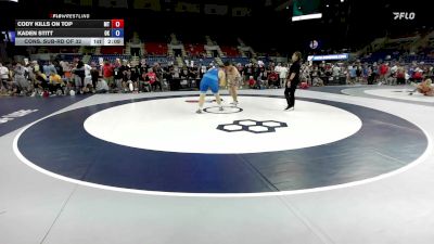 285 lbs Cons. Sub-rd Of 32 - Cody Kills On Top, MT vs Kaden Stitt, OK