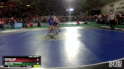 3A 195 lbs Cons. Round 1 - Taycen Gee, South Fremont vs Brayden Pocock, Sugar-Salem