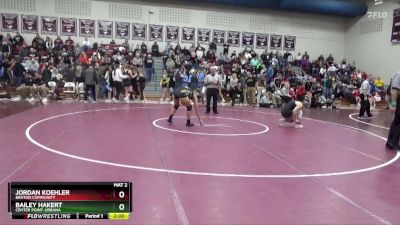 145 lbs Cons. Round 3 - Bailey Hakert, Center Point-Urbana vs Jordan Koehler, Benton Community