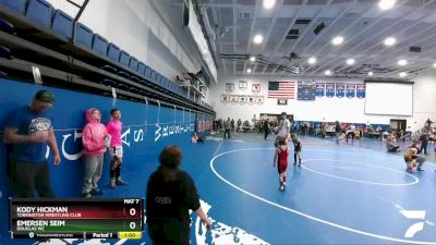 41-42 lbs Round 3 - Emersen Seim, Douglas WC vs Kody Hickman, Torrington Wrestling Club