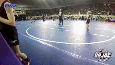 49 lbs Quarterfinal - Hunter Wells, Claremore Wrestling Club vs Stella Spencer, Collinsville Cardinal Youth Wrestling