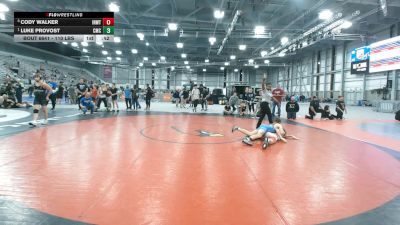 110 lbs 1st Place Match - Luke Provost, Cowboy Mat Club vs Cody Walker, Inland Northwest Wrestling Training Center