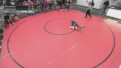 115 lbs 1st Place Match - Mia Vasquez, Pounders Wrestling Club vs Maritza Ruiz, Reign Wrestling Club