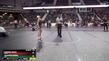 100 lbs Quarterfinal - Cooper Smith, Maize vs Trapper Boren, Iola