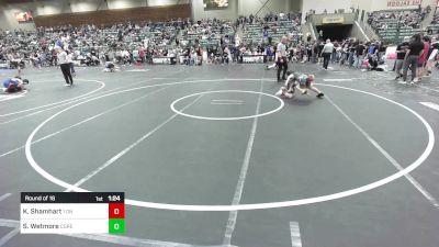 85 lbs Round Of 16 - Kayson Shamhart, 1 On 1 Fight Academy vs Sampson Wetmore, Core Wrestling