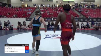 70 kg Quarters - Antrell Taylor, MWC Wrestling Academy vs Maxwell Petersen, Bison Wrestling Club