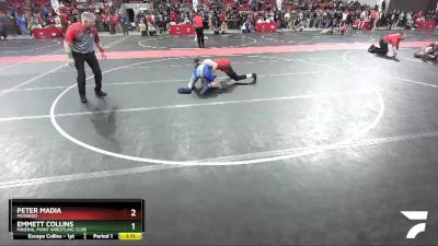 150 lbs Cons. Round 5 - Peter Madia, Muskego vs Emmett Collins, Mineral Point Wrestling Club