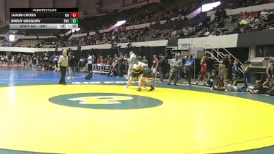Semifinal - Brent Gregory, Hickory Wrestling Club vs Jaxon Cross, Bull Island Grappling