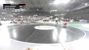 Boys 1B/2B 120 Quarterfinal - Arturo Espindola, White Swan vs Bryson Nations, Darrington