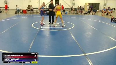 136 lbs Placement Matches (8 Team) - Ruger Pennington, Tennessee vs Brody Wieland, Minnesota Red