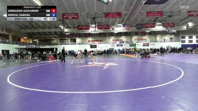 160 lbs Champ. Round 2 - Kristal Zamora, University Of Saint Mary vs Annsleigh Alexander, Central Methodist University