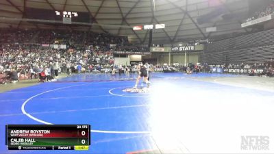 2A 175 lbs Champ. Round 1 - Caleb Hall, Sedro-Woolley vs Andrew Royston, West Valley (Spokane)