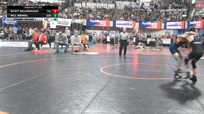 A - 118 lbs Champ. Round 1 - Wyatt Moldenhaur, Polson vs Will Merkel, Custer Co. (Miles City)